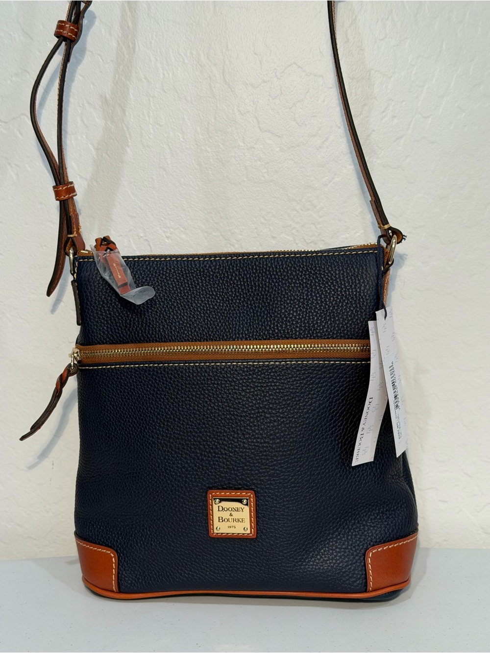 NWT Dooney & Bourke Leather Crossbody Bag Midnight Blue
